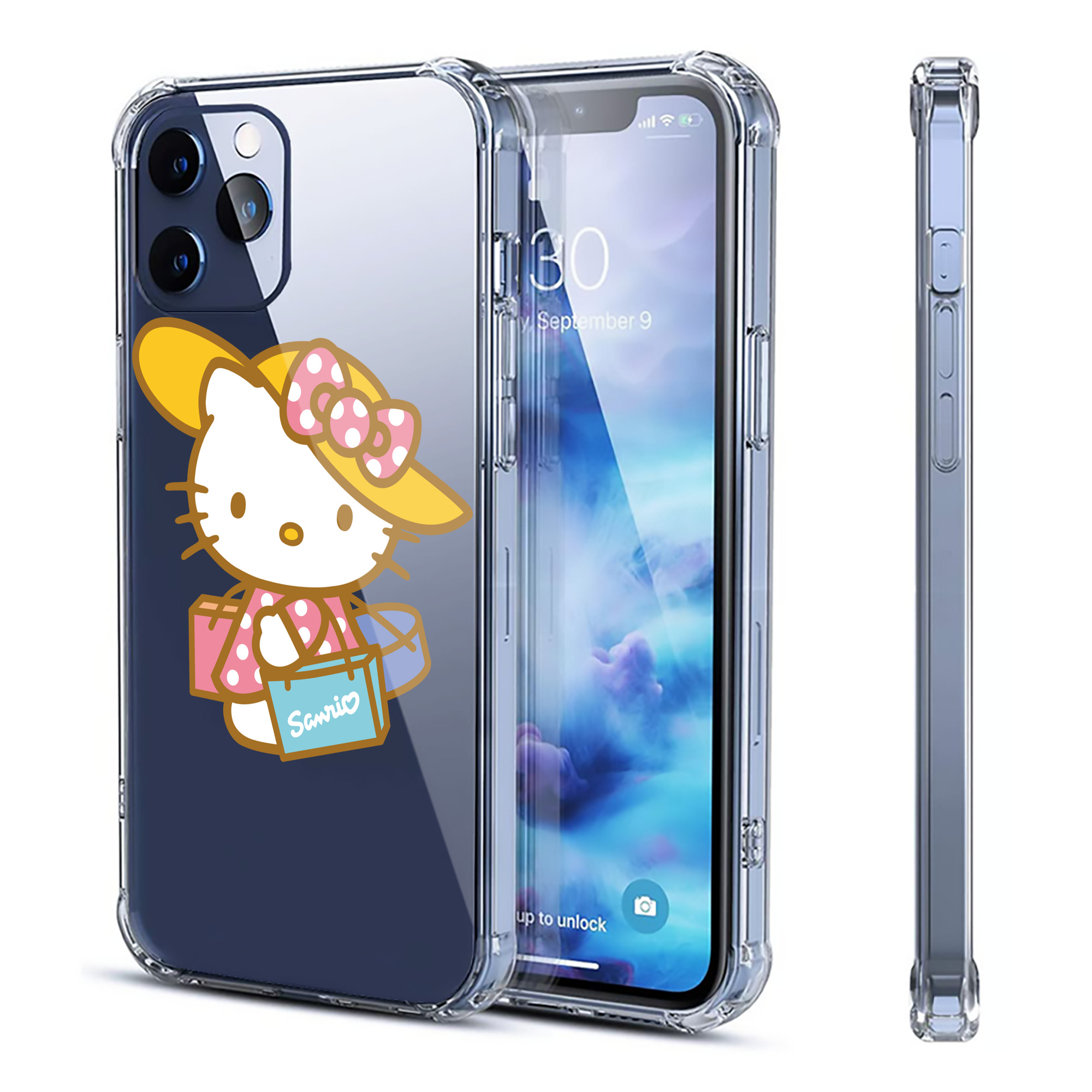 （画像用） Hello Kitty ハローキティ 【iPhone 12シリーズ対応】透明スマホケース（クリアソフトケース）